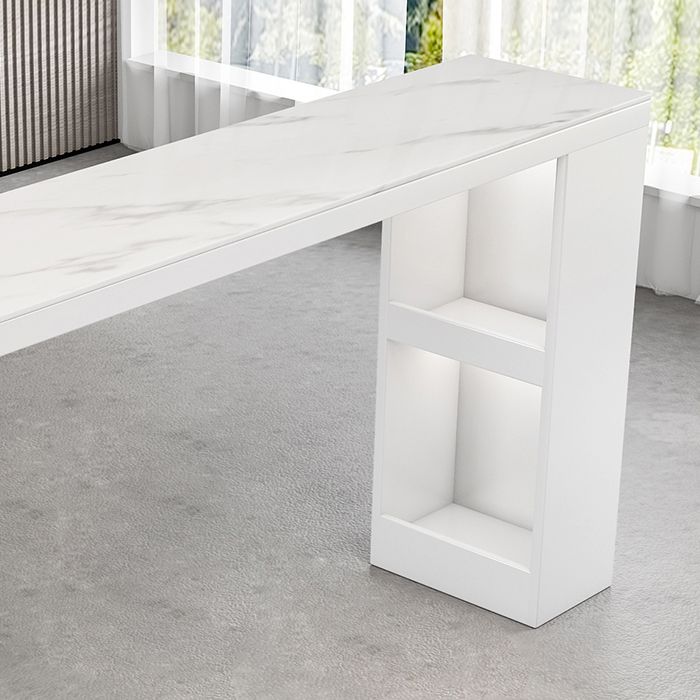 Tavolo da pranzo moderno rettangolo tavolo da cocktail in altezza con base di metallo