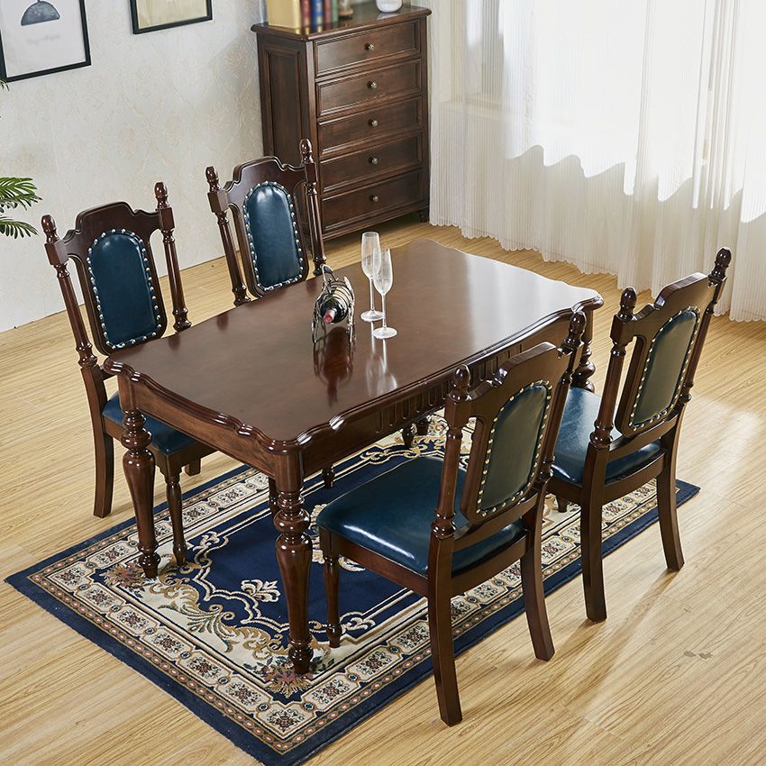 Mid-Century Dining Table Rectangle Solid Wood 4 Legs Dining Table for Home Use Clearhalo ' dining_table' 'Dining Tables & Seating' 'Dining Tables' 'furn' 'furn_dining_table' 'Furniture' 'furniture_dining_table' 'Kitchen & Dining Furniture' 'kitchen&dining_furn' 'kitchen' 'kitchen_dining_table' 1200x1200_4515da90-0d51-42d1-a5c8-13238440687d