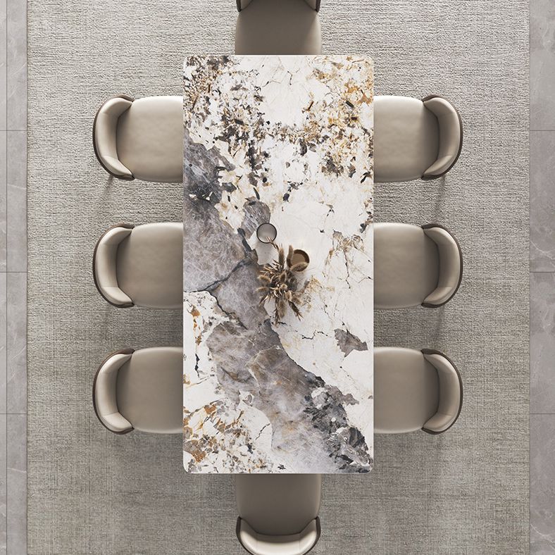 Luxury 1/2/3/4/5/6/8/9 Pieces Dining Set Sintered Stone Dining Table with Leather Chairs Clearhalo 'Dining Room Sets' 'Dining Tables & Seating' 'dining_room_set' 'furn' 'furn_dining_room_set' 'Furniture' 'furniture_dining_room_set' 'Kitchen & Dining Furniture' 1200x1200_4515ffe5-a662-4edd-b18e-db737405a709