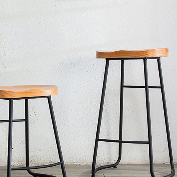 Tabouret de comptoir en bois massif de style contemporain tabouret de siège de siège avec repose-pieds