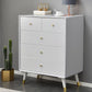 Solid Wood Accent Chest Mid Century Drawers Included Cabinet