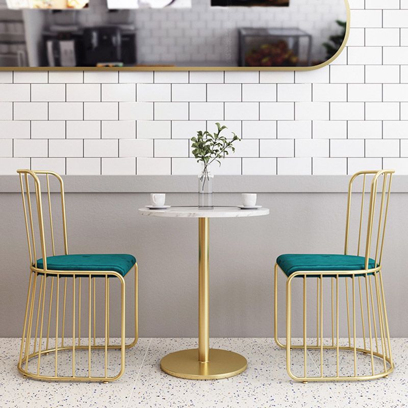 Modern Faux Marble Dining Table White Dinette Table for Home Clearhalo 'Dining Tables & Seating' 'Dining Tables' 'dining_table' 'furn' 'furn_dining_table' 'Furniture' 'Kitchen & Dining Furniture' 1200x1200_451959e6-bee6-48e3-8de2-347d0213a3ac