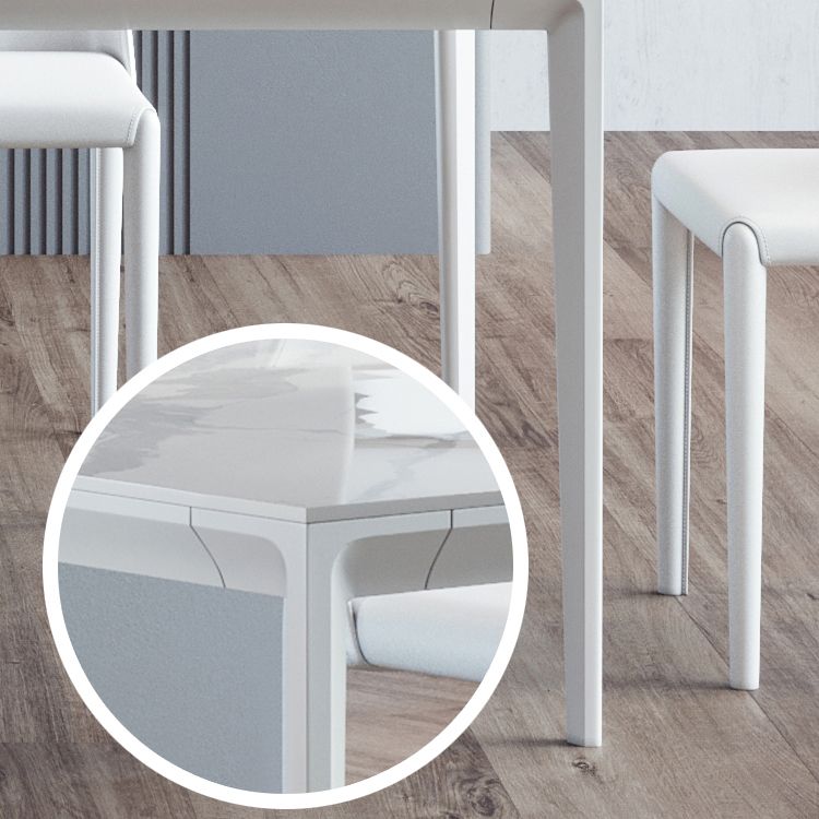 Moderne Rechteck Diniate Set 1/4/5/7 Stück Stein Top Esstisch Set