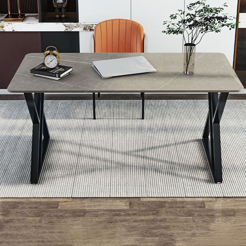 Rectangular Shaped Slate Computer Desk White Writing Desk for Home Clearhalo 'furn' 'furn_office_desk' 'Furniture' 'Office Desks' 'Office Furniture' 'office_desk' 1200x1200_4519b8e9-0eef-43d8-bdb8-2254d0d8aca3