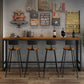 Moderne stijl 1/5/9-delige bartafelset rechthoekig grenenhouten aanrechttafel voor café