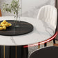 Modern Round Dining Table Sintered Stone Table with Wood Leg for Home