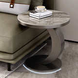 Tavolo accento del divano di divano contemporaneo in metallo rotondo piedistallo da soggiorno tavolo