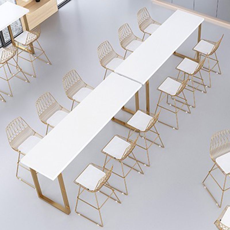 Taburetes de barra de metal glam -metal taburetes de comedor de espalda con patas de metal