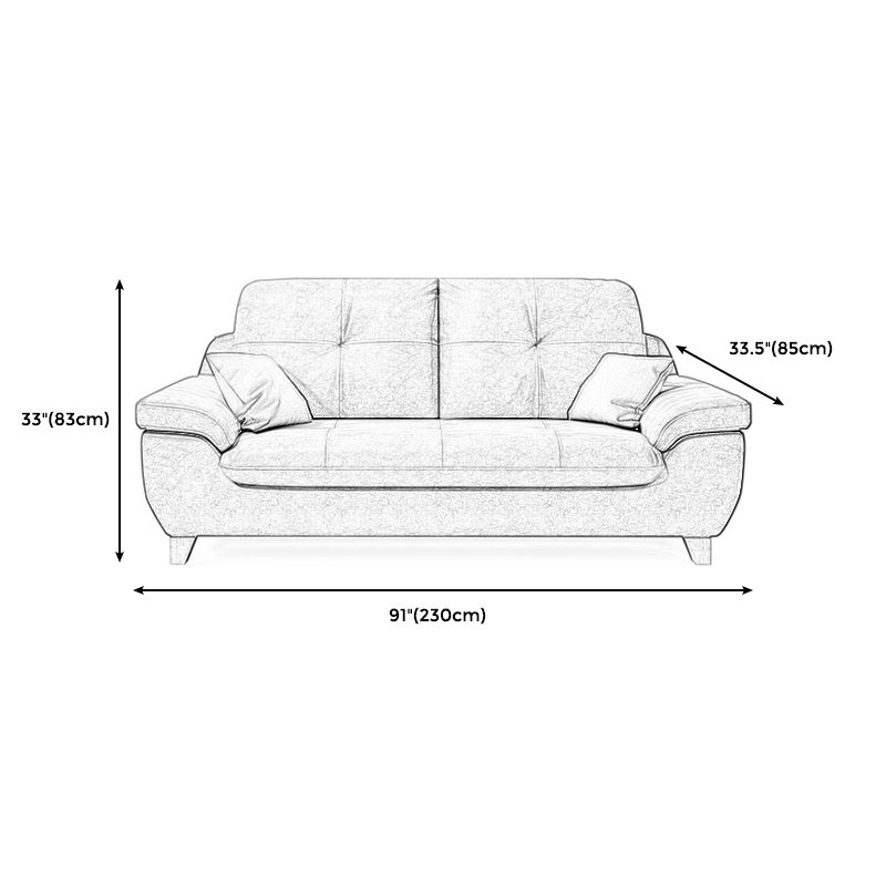 Faux Leather Pillow Top Arm Modern Sofa with Stain Resistant and Water Proof Clearhalo 'furn' 'furn_sofas' 'Furniture' 'furniture_sofas' 'kitchen' 'kitchen_sofas' 'Living Room Furniture' 'Sofa' 'sofas' 1200x1200_452097dd-8723-4de7-850a-ce7524f089cb