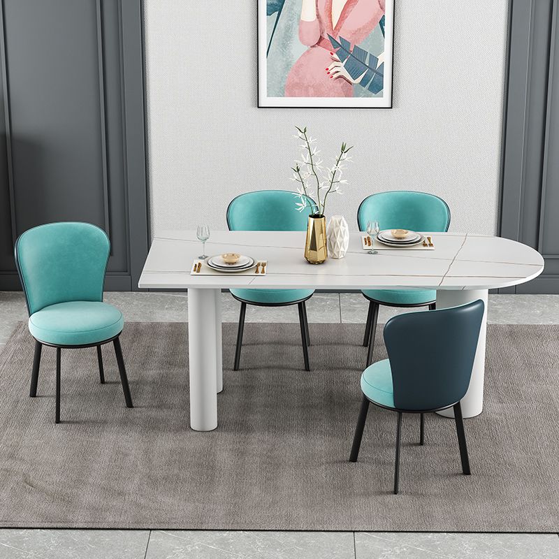 Free Form Sintered Stone White Dining Table Simplicity 3 Legs Table for Dining Room Clearhalo ' dining_table' 'Dining Tables & Seating' 'Dining Tables' 'furn' 'furn_dining_table' 'Furniture' 'furniture_dining_table' 'Kitchen & Dining Furniture' 'kitchen&dining_furn' 'kitchen' 'kitchen_dining_table' 1200x1200_45211071-716d-4de2-9d0e-17a8dfd0d7ae