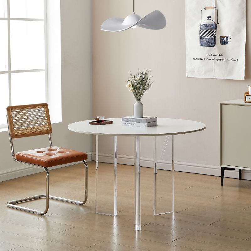 Modern 1/2/3 Pieces Dining Set Round Stone Dining Table for Dining Room Clearhalo 'Dining Room Sets' 'Dining Tables & Seating' 'dining_room_set' 'furn' 'furn_dining_room_set' 'Furniture' 'furniture_dining_room_set' 'Kitchen & Dining Furniture' 1200x1200_45222539-2dca-4d52-858e-9a1653ba2237