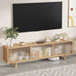 Moderne tv-mediastandaard met gesloten opslag 12" W tv-standaardconsole met kasten