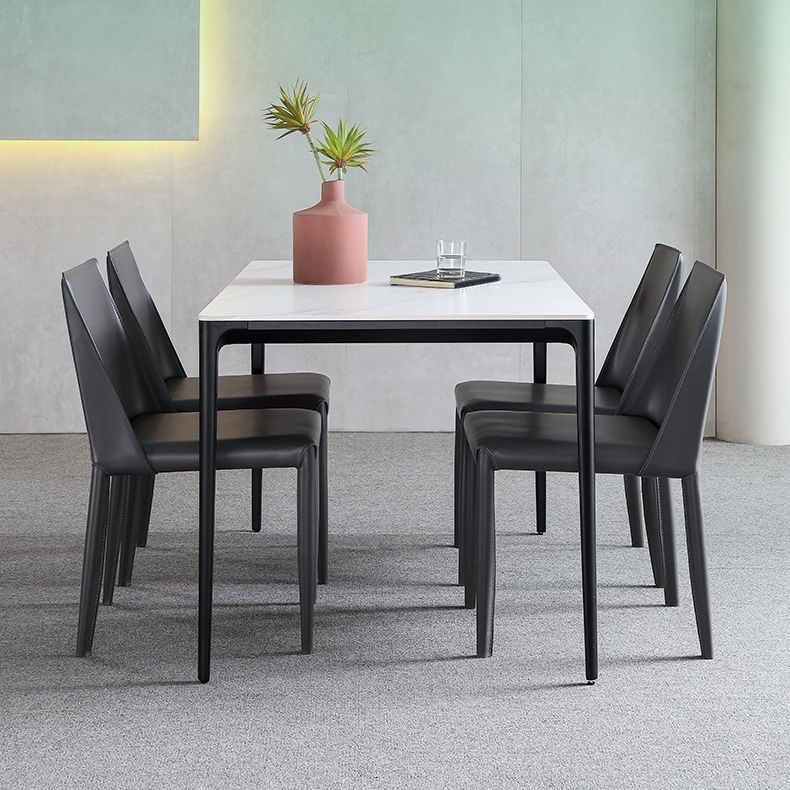 Juego de muebles de comedor moderno 1/4/5 Piezas Sillones de comedor de piedra sinterizada