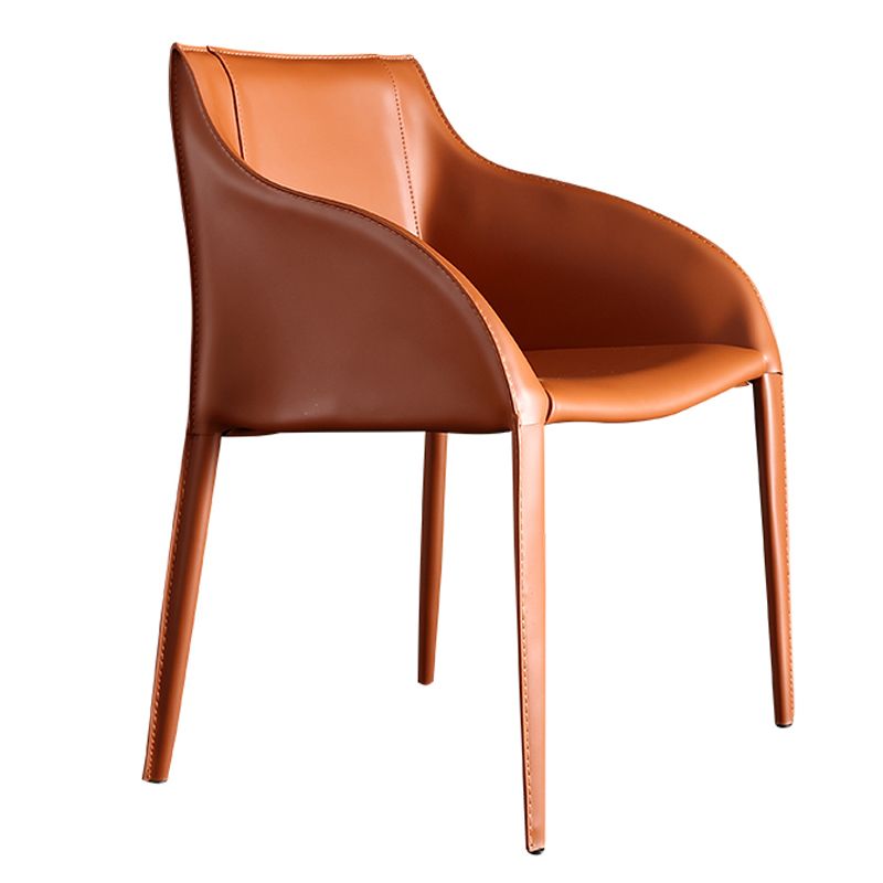 Faux Leather Dining Chairs Modern Dining Arm Chair for Kitchen Clearhalo 'Dining Chairs' 'Dining Tables & Seating' 'dining_chair' 'furn' 'furn_dining_chair' 'Furniture' 'Kitchen & Dining Furniture' 1200x1200_4525ea5b-ce7e-40d1-a23a-9faf77bd4855