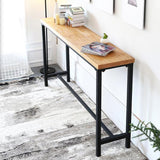 Rectangle Indoor Pub Height Dining Table Trestle Bistro Table with Footrest