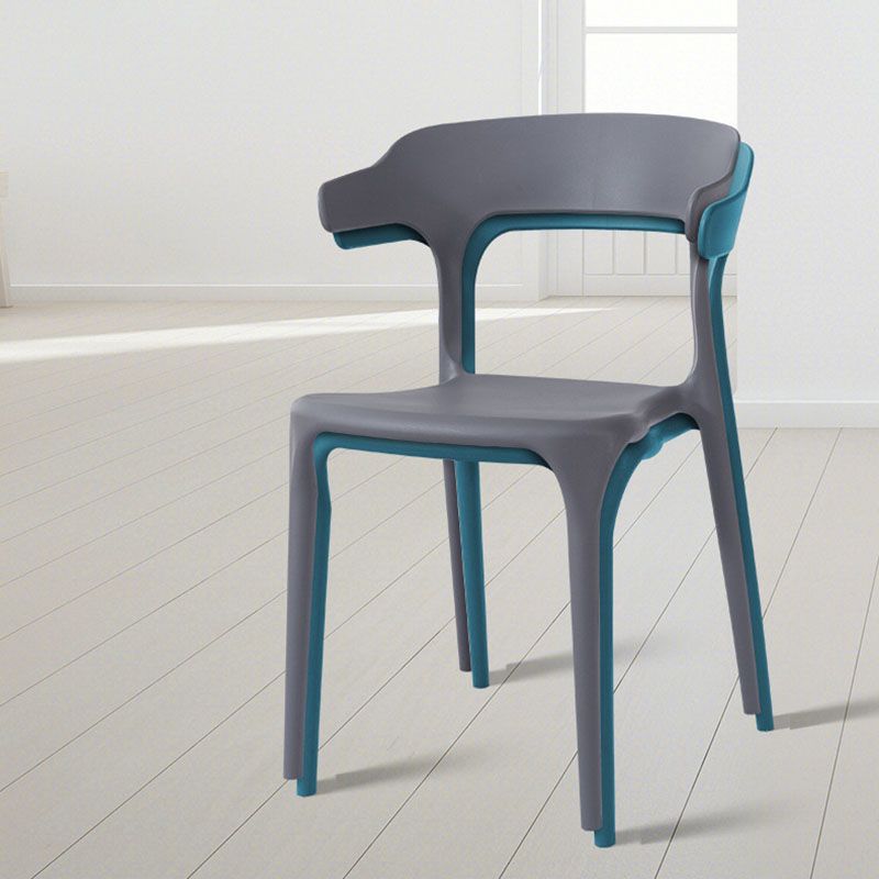 Contemporary Chairs Open Back Kitchen Armless Chair with Plastic Legs Clearhalo 'Dining Chairs' 'Dining Tables & Seating' 'dining_chair' 'furn' 'furn_dining_chair' 'Furniture' 'furniture_dining_chair' 'Kitchen & Dining Furniture' 1200x1200_4529336d-c57c-4d67-929a-c3fd374e1730