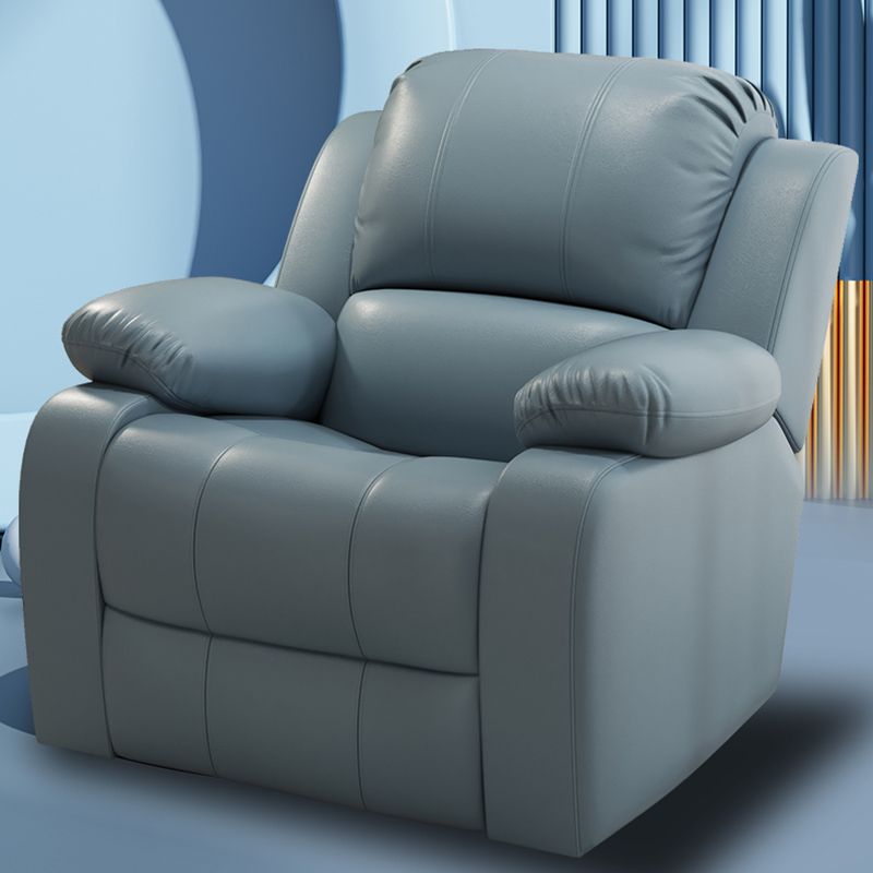 Solid Color Faux Leather Standard Recliner Manual- Lever Recliner Chair Clearhalo 'Chairs & Seating' 'furn' 'furn_recliners' 'Furniture' 'Living Room Furniture' 'Recliners' 1200x1200_45296f18-b738-4951-8571-59e5c9630b40