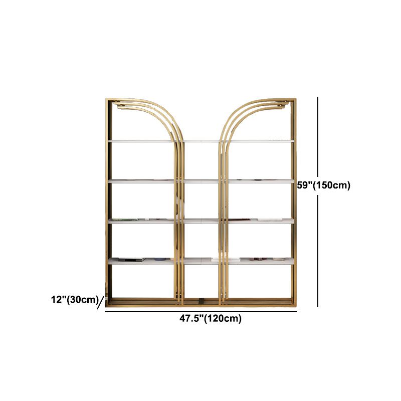 12"W Bookshelf Open Back Glam Style Bookcase for Study Room Home Office Clearhalo 'Bookcases' 'furn' 'furn_bookcases' 'Furniture' 'furniture_bookcases' 'kitchen' 'kitchen_bookcases' 'Living Room Furniture' 'Office Furniture' 1200x1200_4529d6e7-57ba-4798-b4f0-f1bd0f0b988b