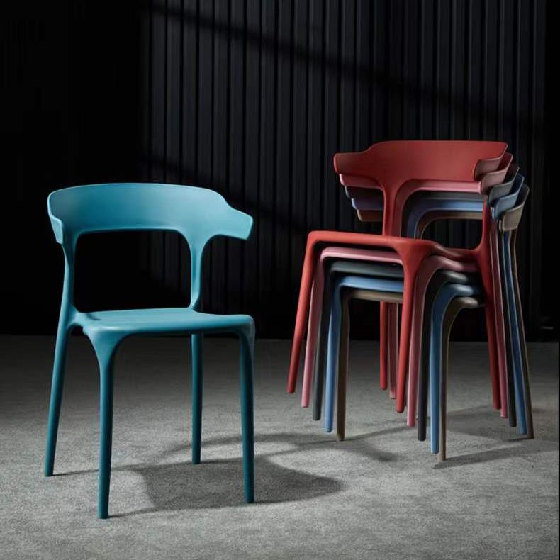 Contemporary Chair Dining Armless Chairs for Kitchen with Plastic Legs Clearhalo 'Dining Chairs' 'Dining Tables & Seating' 'dining_chair' 'furn' 'furn_dining_chair' 'Furniture' 'furniture_dining_chair' 'Kitchen & Dining Furniture' 1200x1200_452acb02-62a7-4e73-bae0-7c0fe998ad4c