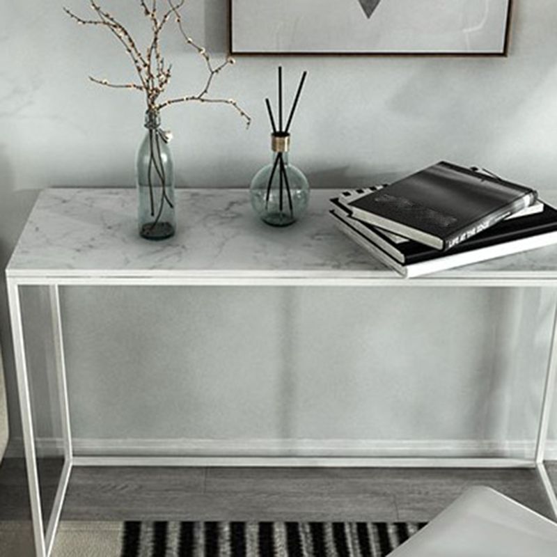 Tabella della console del rettangolo di marmo Glam Ironcraft Accent Table per Hall