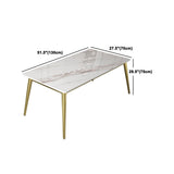 Modern Rectangle Dining Set 1/2/5 Pieces Stone Top Indoor Dinette Set with Gold Base Clearhalo 'Dining Room Sets' 'Dining Tables & Seating' 'dining_room_set' 'furn' 'furn_dining_room_set' 'Furniture' 'Kitchen & Dining Furniture' 1200x1200_452d777e-9c85-43f7-b707-e1425f5284b1