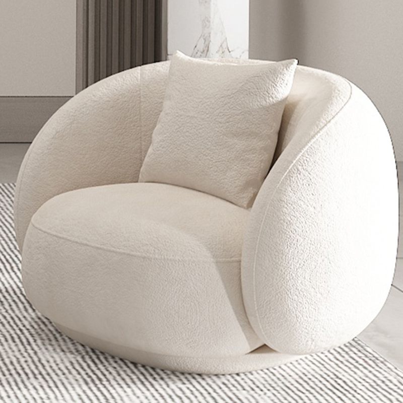 Sofá curvado contemporáneo del brazo inclinado de lana para sala de estar, apartamento