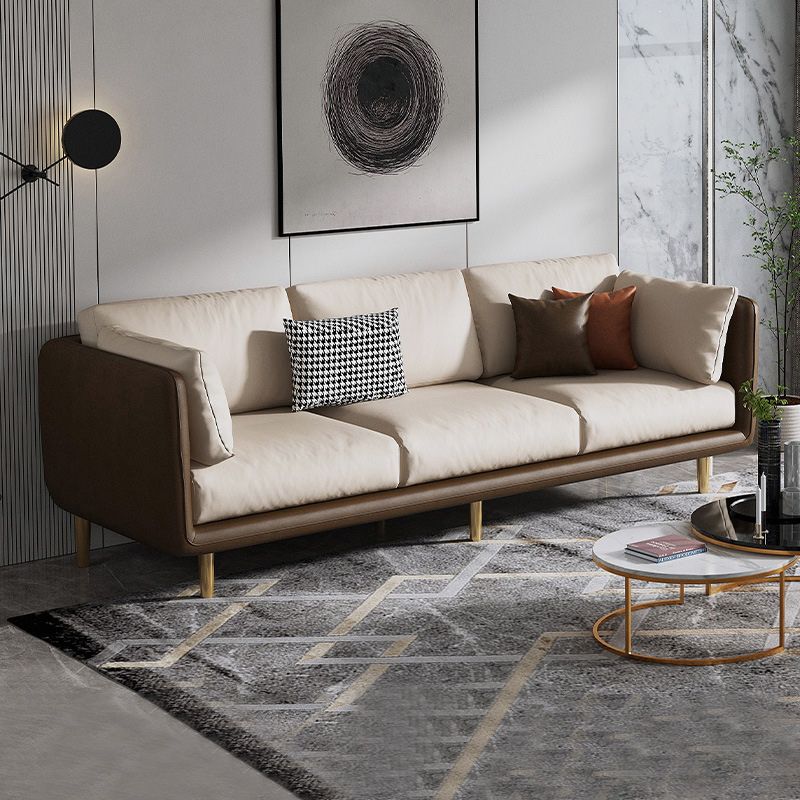 Contemporary 3-Seater Sofa with 3 Pillows Back and Pillow Top Arm