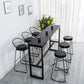 Sintered Stone Bistro Bar Desk Rectangle Bar Height Table with Trestle Base Clearhalo 'Bar Furniture' 'Bar Tables' 'bar_tables' 'furn' 'furn_bar_tables' 'Furniture' 'Kitchen & Dining Furniture' 1200x1200_453664bb-6b26-4ff4-8a7f-3bb7458002aa