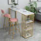 Glam Pub Height Dining Table Faux Marble Top Pub Table for Patio Use Clearhalo 'Bar Furniture' 'Bar Tables' 'bar_tables' 'furn' 'furn_bar_tables' 'Furniture' 'Kitchen & Dining Furniture' 1200x1200_4536bf8c-ed8a-4055-8af3-9891fe0f808f