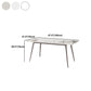 Mesa de comedor rectangular 4 patas modernas mesa fija de piedra sinterizada