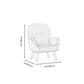Chaise de bras de linge 23,62 "L x 21,65" W fauteuil accent à quatre jambes de base pour le salon
