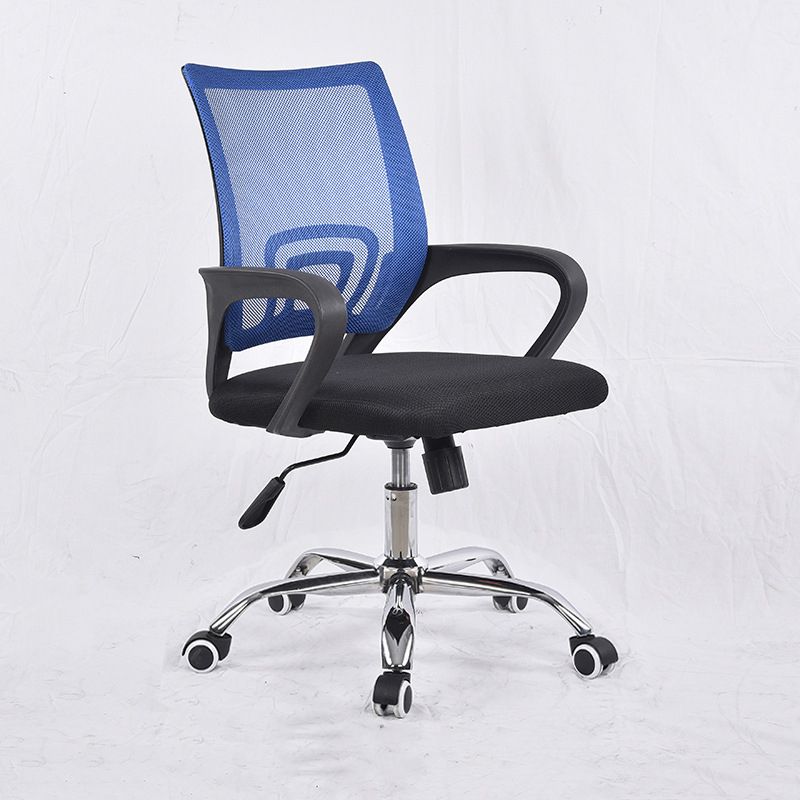 Middle Back Office Chair with Mesh and Sponge Cushion Fixed Arm Chair Clearhalo 'furn' 'furn_office_chair' 'Furniture' 'Office Chairs' 'Office Furniture' 'office_chair' 1200x1200_45382afa-687e-474b-840e-f6ecde9d9ee8