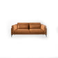 Genuine Leather Square Arm Bench Seating with Bolster Pillows Brown Settee Furniture Clearhalo 'furn' 'furn_sectionals' 'Furniture' 'furniture_sectionals' 'kitchen' 'kitchen_sectionals' 'Living Room Furniture' 'Sectionals' 1200x1200_45390ca3-bd07-439c-bbfc-e81a1c04325c