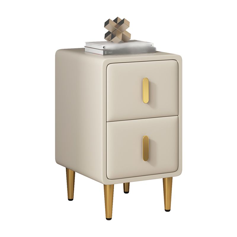 Modern 20'' Tall Bed Nightstand 2-Drawer Storage Faux Leather Legs Included Nightstand Clearhalo 'Bedroom Furniture' 'furn' 'furn_night_stand' 'Furniture' 'night_stand' 'Nightstands' 1200x1200_453a1ab0-2fa1-4354-a7cc-5eaba27912bc