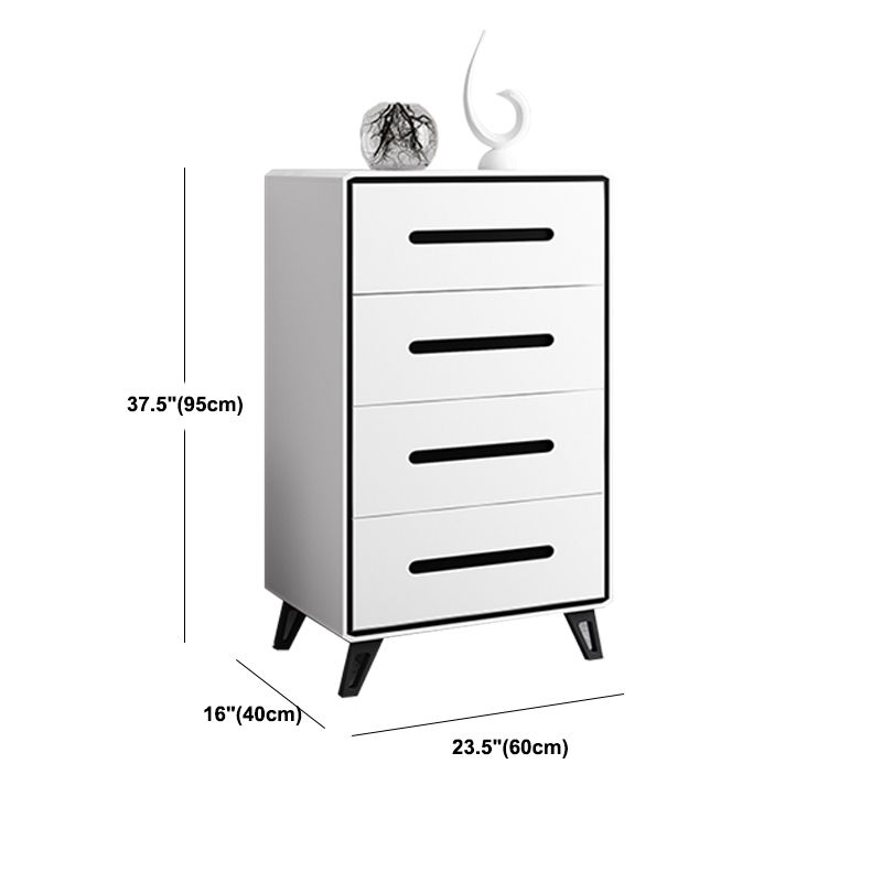 16" W Modern Storage Chest Dresser White Vertical Storage Chest with 3/4/5 Drawers Clearhalo 'Bedroom Furniture' 'Dressers & Chests' 'dressers_chests' 'furn' 'furn_dressers_chests' 'Furniture' 1200x1200_453a1b80-237e-43aa-bde1-042091474593