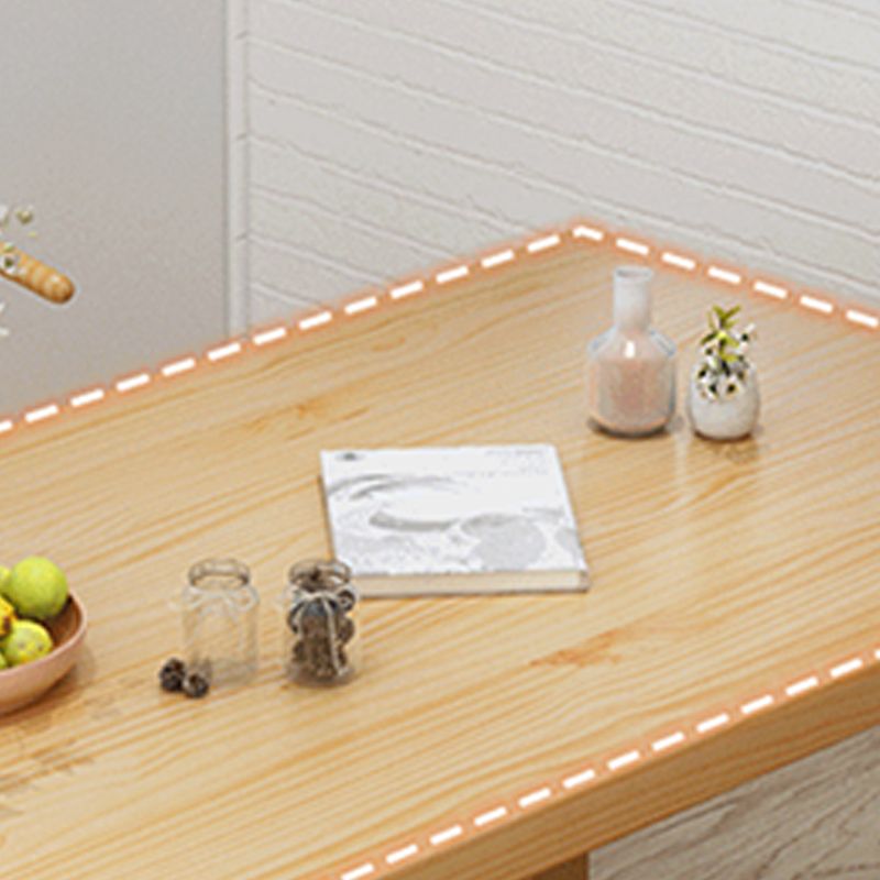 Rectangle Double Pedestal Dining Table Modern Pine Wood Table for Kitchen Dining Room Clearhalo 'Dining Tables & Seating' 'Dining Tables' 'dining_table' 'furn' 'furn_dining_table' 'Furniture' 'Kitchen & Dining Furniture' 1200x1200_453a38aa-1dcb-49e9-bda4-76ce25f2e18a