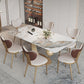 Luxurious 1/2/3/5/6/7 Pieces Rectangle Dining Set Sintered Stone Top Dinette Table Set