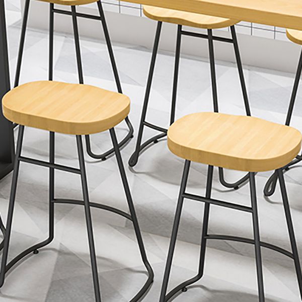 Modern Contoured Seat Counter Stool Solid Wood Backless Counter-height Stool Clearhalo 'Bar Furniture' 'Bar Stools' 'bar_stools' 'furn' 'furn_bar_stools' 'Furniture' 'Kitchen & Dining Furniture' 1200x1200_453a7f8a-225e-4351-b466-a7f9478a219b