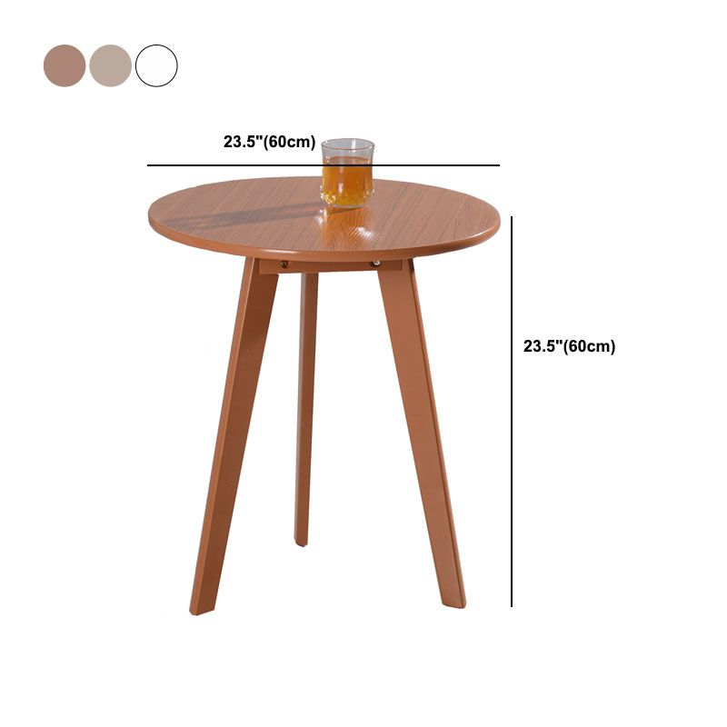 23,62 Zoll breit skandinavisches Sofa -Seitenakzent Tabelle 3 Beine rundes Seitenende Tisch