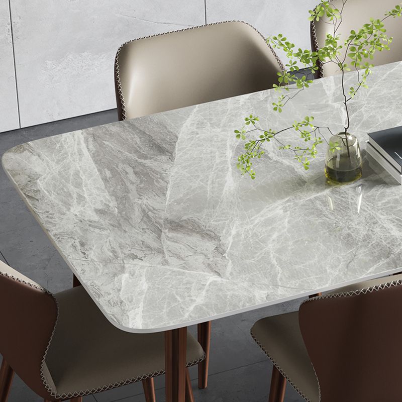 Sintered Stone Dining Table Mid-Century Style 4 Legs Rectangle Table for Dining Room Clearhalo ' dining_table' 'Dining Tables & Seating' 'Dining Tables' 'furn' 'furn_dining_table' 'Furniture' 'furniture_dining_table' 'Kitchen & Dining Furniture' 'kitchen&dining_furn' 'kitchen' 'kitchen_dining_table' 1200x1200_453c733a-f7c1-4b18-907d-11c46cb78c14