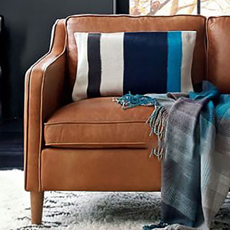 リビングルーム用のボルスター枕の座席付きコンテンポラリースタイルのレザーソファ