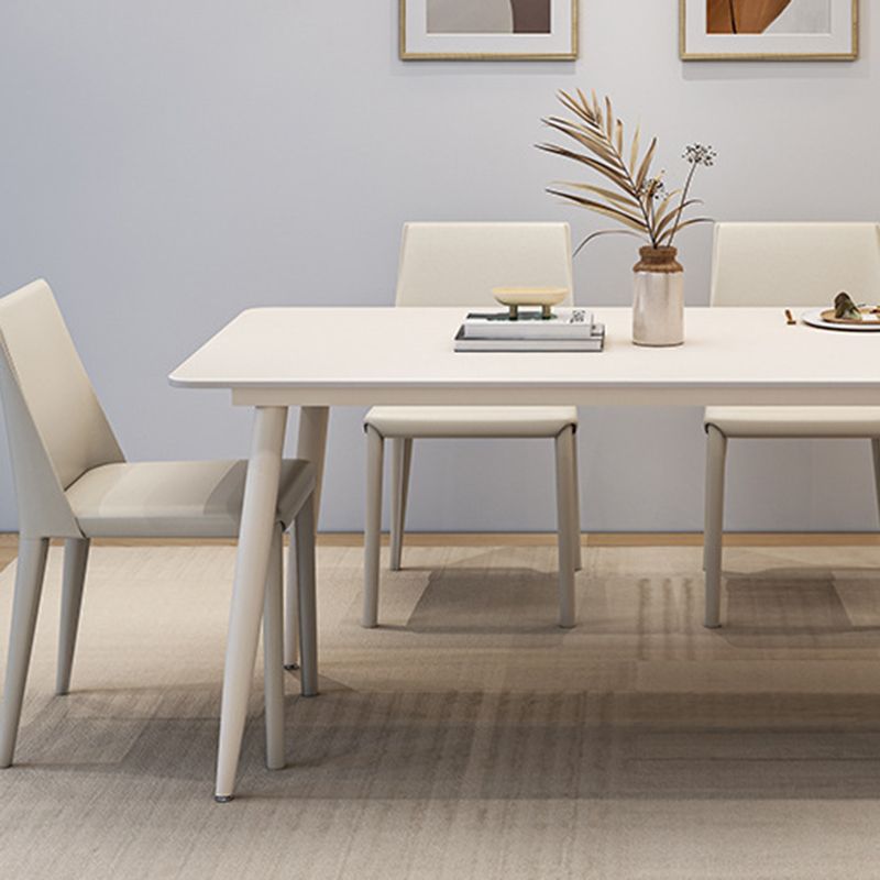 Mesa de comedor blanca Mesa de comedor de piedra sinterizada para cocina