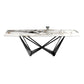 Industrial Style Sintered Stone Table Dining Rectangle Table with Metal Legs for Home Use