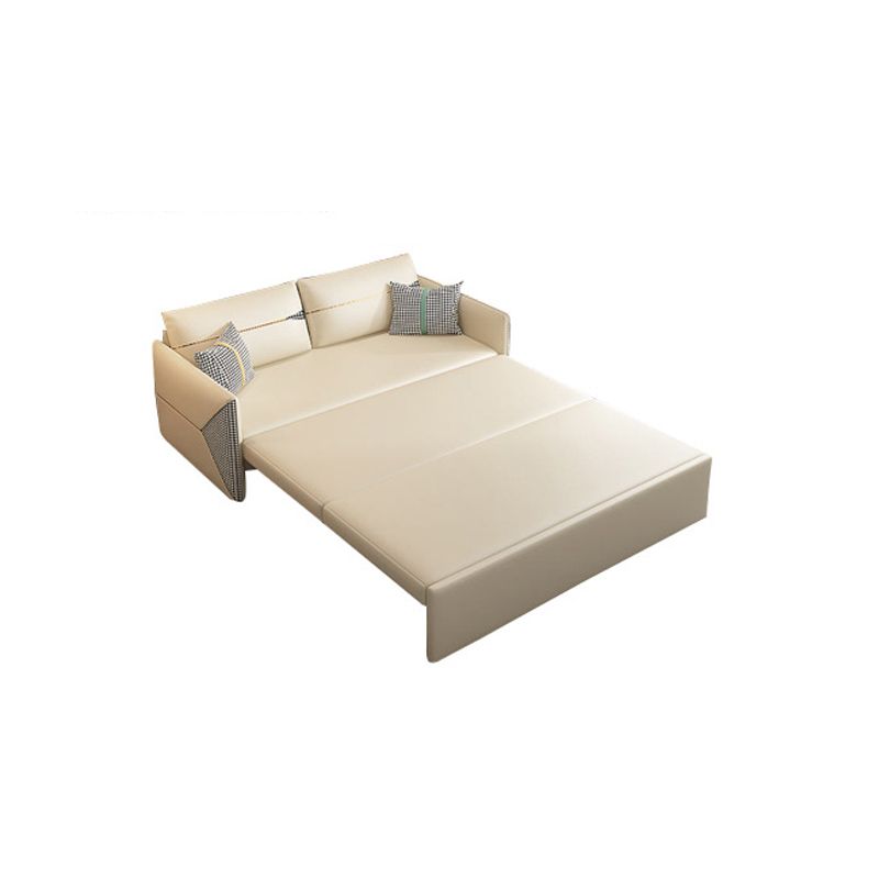 39.37" Wide Faux leather Sleeper Sofa White Pillow Included Sofa Bed Clearhalo 'furn' 'furn_futons' 'Furniture' 'Futons & Daybeds' 'Futons' 'Living Room Furniture' 1200x1200_453f9858-c653-4f77-88a0-666e7b9c6b6c