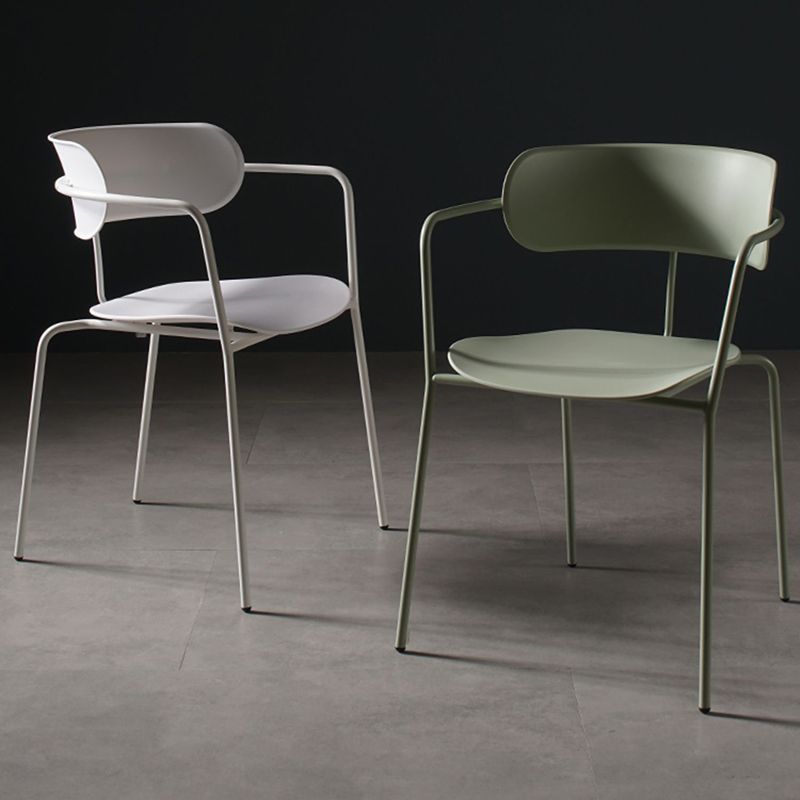 Contemporary Style Dining Chair Kitchen Open Back Arm Side Chair with Metal Legs Clearhalo ' kitchen&dining_furn' 'Dining Chairs' 'Dining Tables & Seating' 'dining_chair' 'furn' 'furn_dining_chair' 'Furniture' 'furniture_dining_chair' 'Kitchen & Dining Furniture' 'kitchen' 1200x1200_454005b8-752c-48a7-a817-45f9ca5feaa3