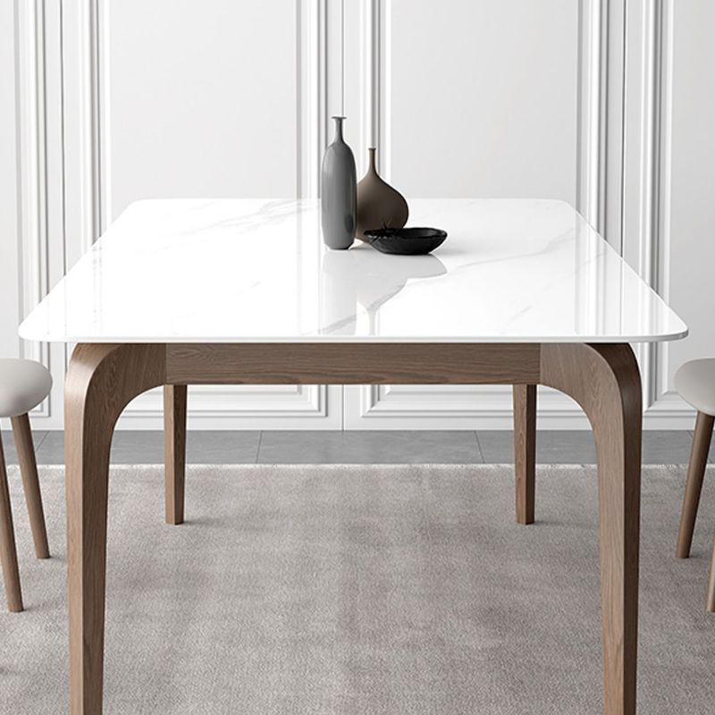 Medieval Modern Sintered Stone Table for Restaurant Rectangle Table with Wooden 4 Legs Clearhalo ' dining_table' 'Dining Tables & Seating' 'Dining Tables' 'furn' 'furn_dining_table' 'Furniture' 'furniture_dining_table' 'Kitchen & Dining Furniture' 'kitchen&dining_furn' 'kitchen' 'kitchen_dining_table' 1200x1200_4542c392-bace-42a5-9928-b227059053b8