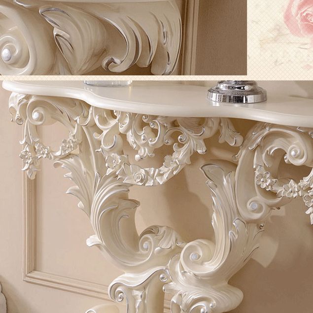 Tavolo da console a forma di forma libera in bianco/nero/oro console di divano console