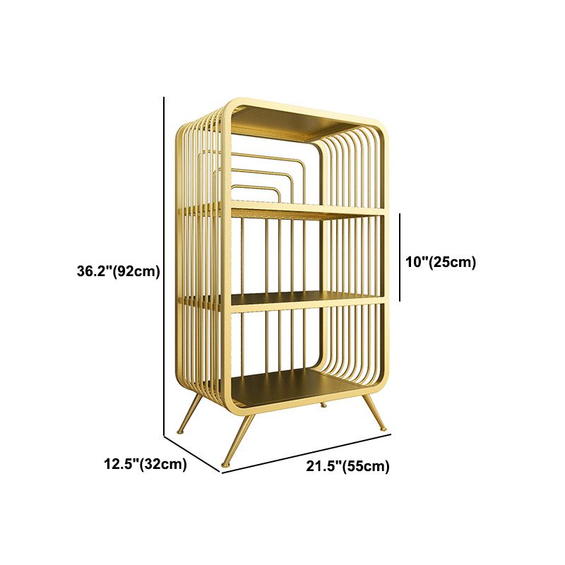 Gold Scandinavian Iron Standard Bookshelf Closed Back Vertical Bookshelf for Bedroom Clearhalo 'Bookcases' 'furn' 'furn_bookcases' 'Furniture' 'furniture_bookcases' 'kitchen' 'kitchen_bookcases' 'Living Room Furniture' 'Office Furniture' 1200x1200_4545a525-8c70-4e0b-b079-b5a5aca75d97