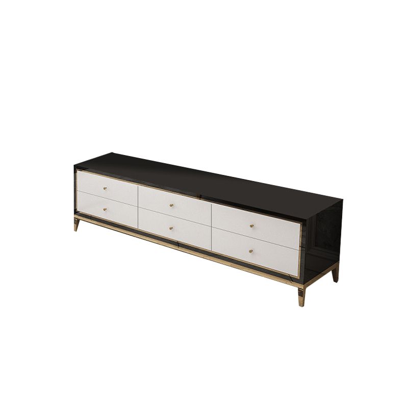 Enclosed Storage TV Media Stand Glass Media Console with Drawers Clearhalo 'furn' 'furn_tv_stands_entertainment_centers' 'Furniture' 'Living Room Furniture' 'TV Stands & Entertainment Centers' 'TV Stands & Media Storage Furniture' 'tv_stands_entertainment_centers' 1200x1200_45465ebc-6158-41d1-9da8-b6aa6264c9ab