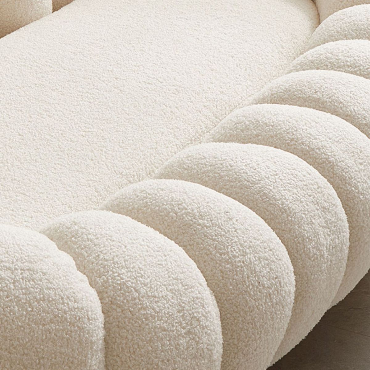 Modern 27.55" H Wool Sewn Pillow Back Slope Arm Sofa for Apartment